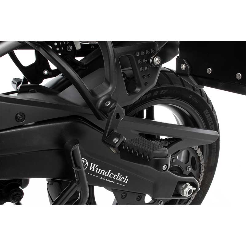 Abaissement de repose-pieds passager Wunderlich pour Pan America 1250. Blackpines.fr