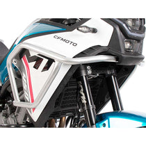 Crash bars reservoir argent Hepco Becker pour CFMOTO 450 MT. Blackpines.fr