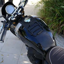 Sangle de réservoir en cuir avec mini porte-bagages Bonvent pour Royal Enfield 650.