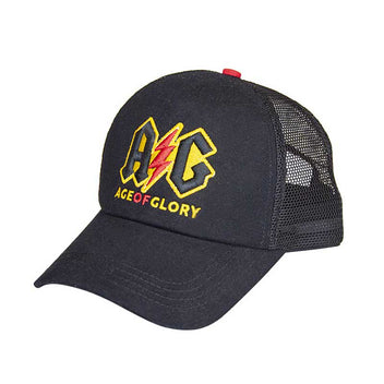 Casquette noire trucker AG Age of Glory. Blackpines.fr