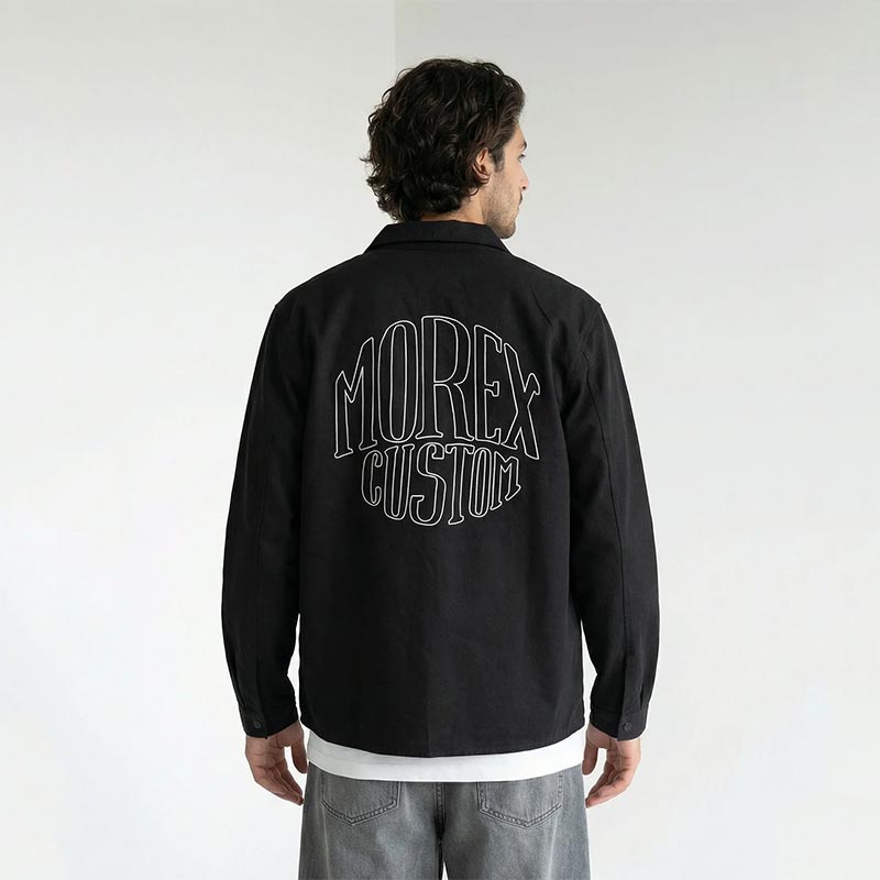 Chemise noire coton homme Morex Custom ROAD.