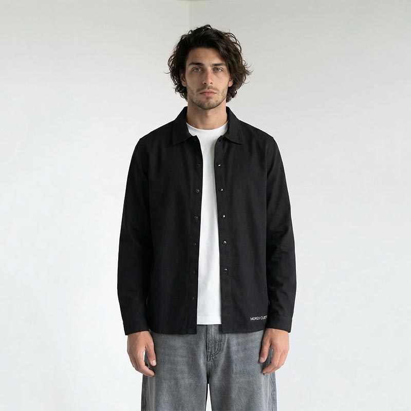 Chemise noire coton homme Morex Custom ROAD.