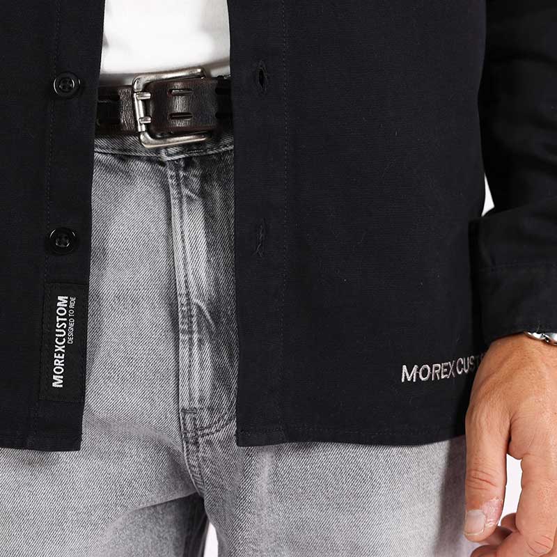 Chemise noire coton homme Morex Custom ROAD.
