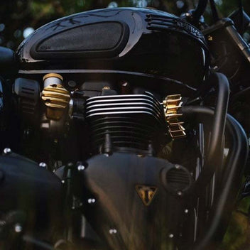 Colliers echappement Triumph Motone Custom en edition limitee. Blackpines.fr