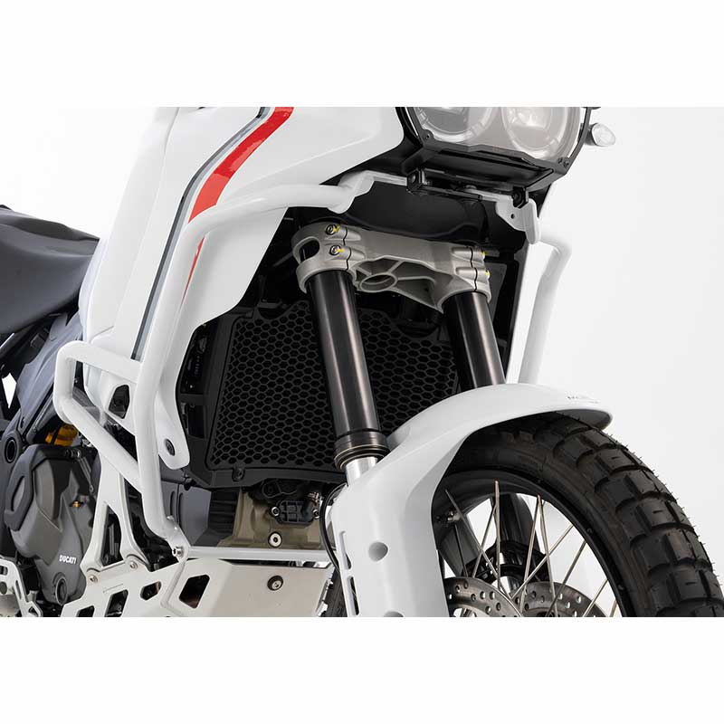 Crash bar blanc Wunderlich pour Ducati DesertX Offroad. Blackpines.fr