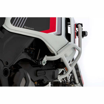 Crash bar blanc Wunderlich pour Ducati DesertX standard. Blackpines.fr