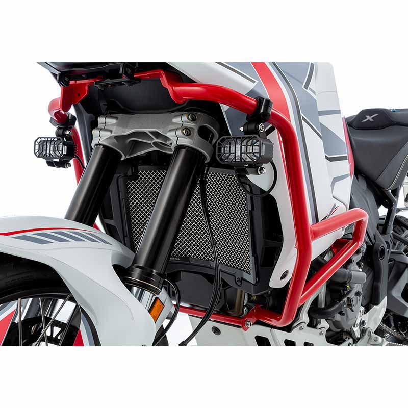 Crash bar rouge Wunderlich pour Ducati DesertX Offroad. Blackpines.fr