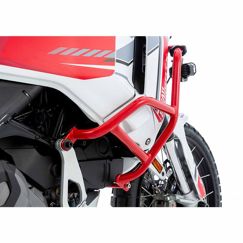 Crash bar rouge Wunderlich pour Ducati DesertX Offroad. Blackpines.fr
