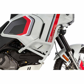 Crash bar blanc Wunderlich pour Ducati DesertX standard. Blackpines.fr