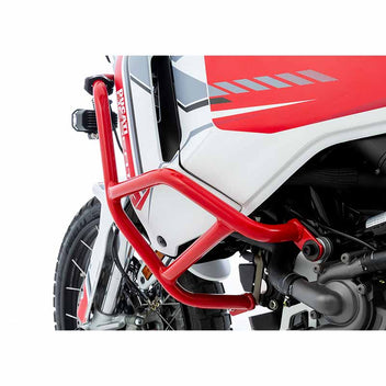 Crash bar rouge Wunderlich pour Ducati DesertX Offroad. Blackpines.fr
