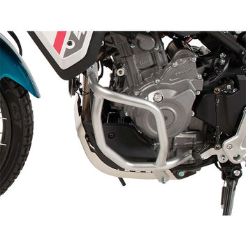 Crash bars moteur argentes Hepco & Becker pour CFMOTO 450MT. Blackpines.fr