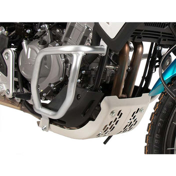 Crash bars moteur argentes Hepco & Becker pour CFMOTO 450MT. Blackpines.fr