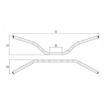 Dimensions guidon enduro vintage acier 22mm Tommaselli. Blackpines.fr