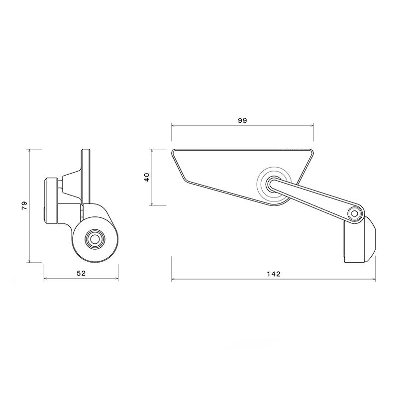 Retroviseur Cut-Edge Rizoma. Blackpines.fr