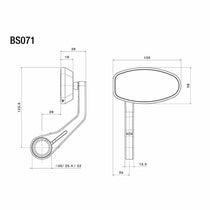 Retroviseur embout de guidon BS071 Rizoma. Blackpines.fr
