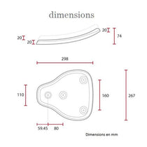 Dimensions selle Bobber solo petite taille C-Racer. Blackpines.fr