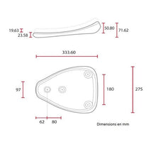 Dimensions selle Bobber solo taille moyenne C-Racer. Blackpines.fr