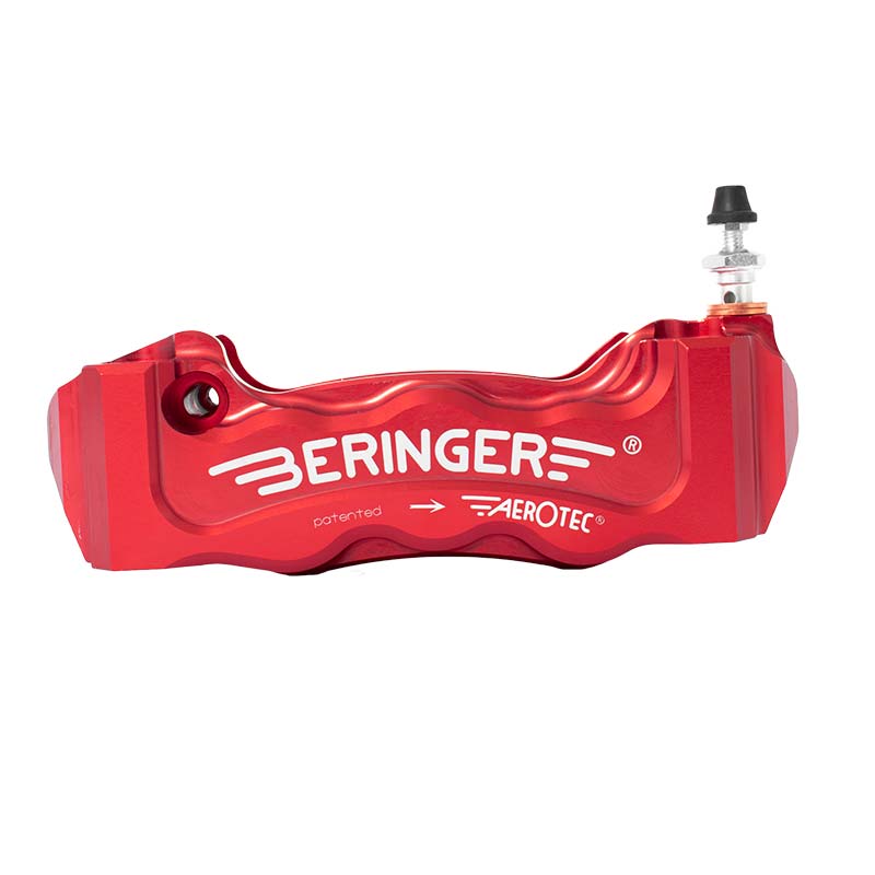 Etrier 27mm radial 6 pistons Aerotec Beringer gr01a rouge. Blackpines.fr