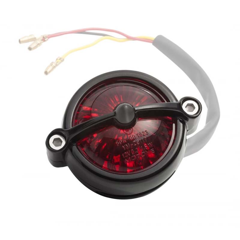 Feu arriere LED homologue BEL AIR noir Motone Customs. Blackpines.fr