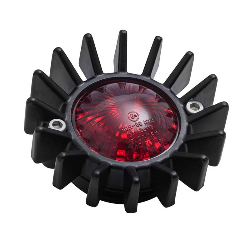 Feu arrière moto LED BIG FIN noir Motone Customs. Blackpines.fr