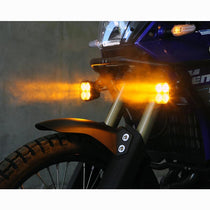 feux additionnels moto LED ambre Denali DL4. Blackpines.fr