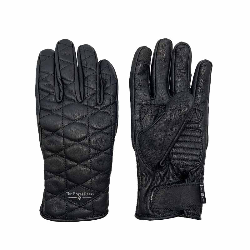 Gants moto femme en cuir SOHO The Royal Racer. Blackpines.fr