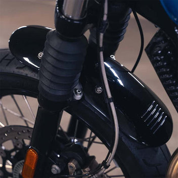 Garde-boue avant noir brillant Bonvent Motorbikes pour Royal Enfield GT650 et Interceptor 650.