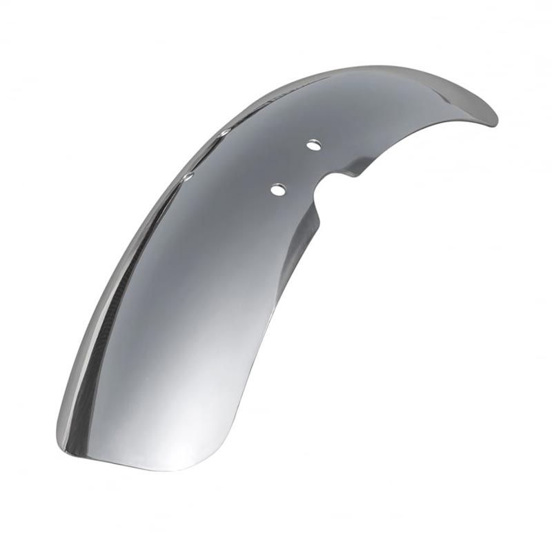 Garde-boue avant poli miroir Motone Customs Raceblade pour roues a rayon Triumph. Blackpines.fr