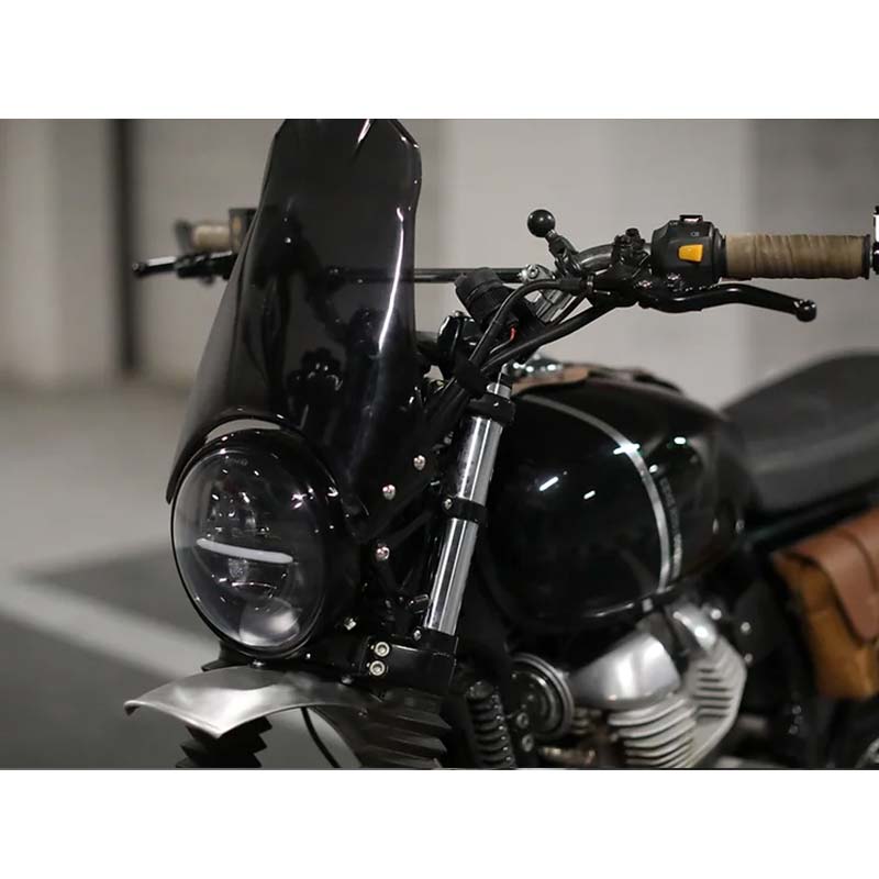Garde-boue avant moto haut Scrambler pour Interceptor et gt650. Blackpines.fr