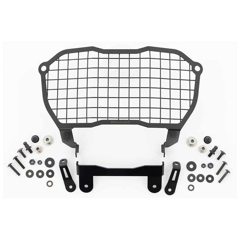 Grille de protection phare moto Wunderlich pour Ducati DesertX. Blackpines.fr