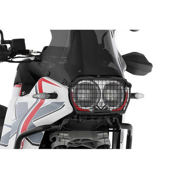 Grille de protection phare moto Wunderlich pour Ducati DesertX. Blackpines.fr