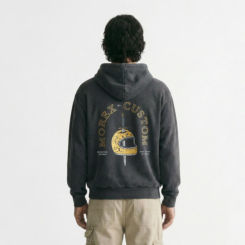 Hoodie regular noir Damoclès Morex Custom.