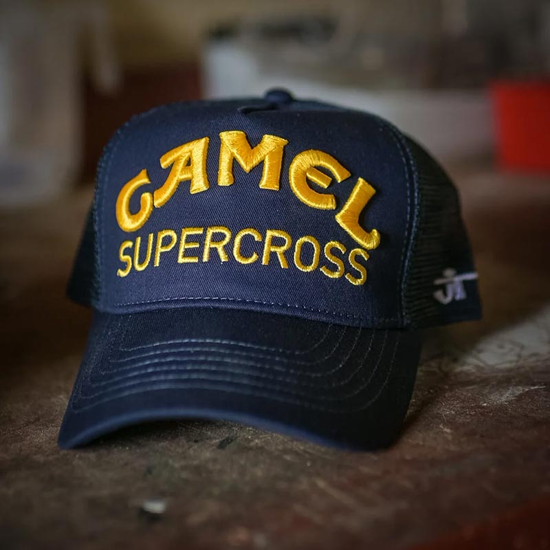 Casquette Supercross JT Racing USA bleue.