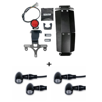 Kit mini-feu arrière LED avec deux paires de clignotants Bullet Bonvent pour Royal Enfield Bear 650.