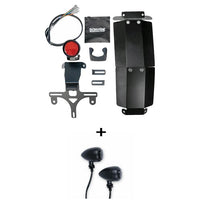 Kit mini-feu arrière LED avec une paire de clignotants Bullet fumés Bonvent pour Royal Enfield Bear 650.