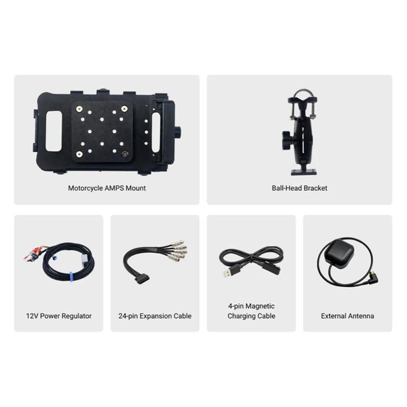 Kit de fixation et d'alimentation pour tablette GPS X72 Hugerock.