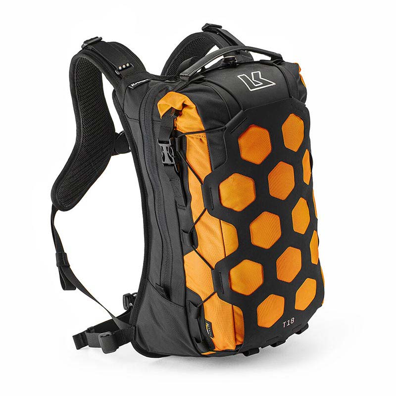 Sac à dos moto Kriega Trail18 orange.