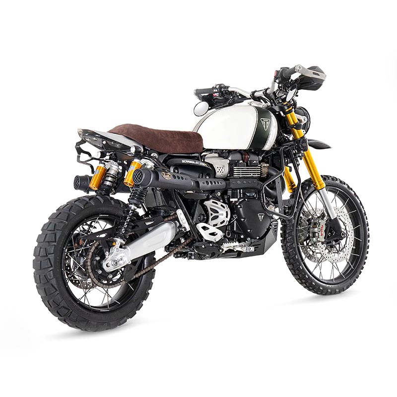 Ligne complète d'échappement Zard pour Triumph Scrambler 1200 années 2019 à 2023.