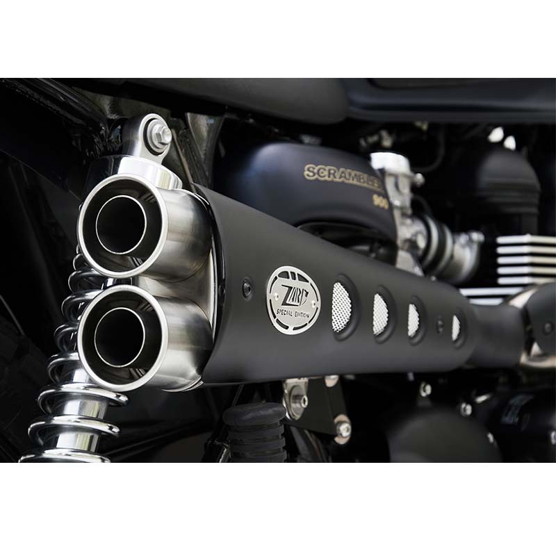 Ligne d'échappement Zard pour Triumph Scrambler 900. Blackpines.fr