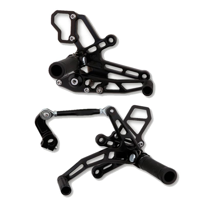 Commandes reculées noires LSL pour BMW R nineT Scrambler LSL. Blackpines.fr