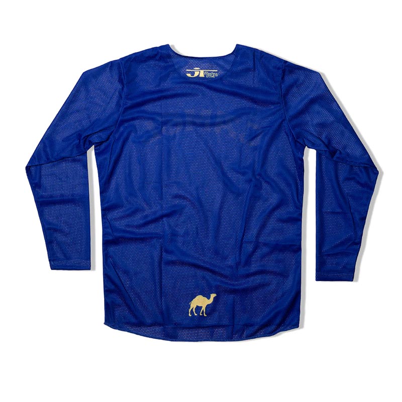 Maillot MX Camel bleu JT Racing USA, dos.