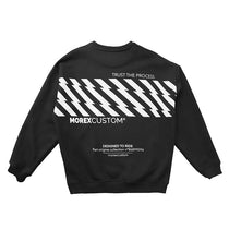 Sweat noir oversize fleece Ignition Morex Custom dos.
