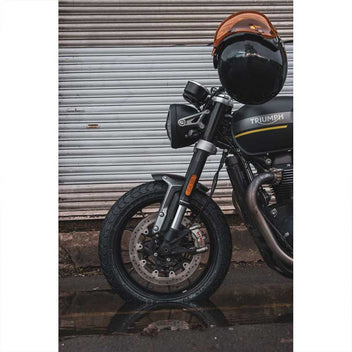 Garde-boue avant moto noir MTE199 Motone Customs Shorty Speed Twin 1200. Blackpines.fr