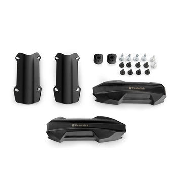 pads noirs pour crash bars Wunderlich. Blackpines.fr