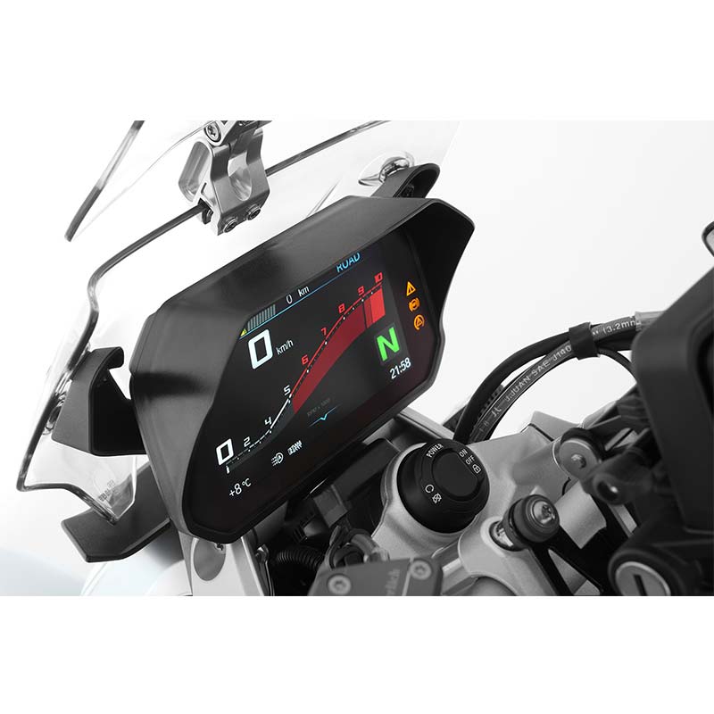 Visiere pare-soleil cockpit TFT 6,5 pouces moto BMW. Blackpines.fr