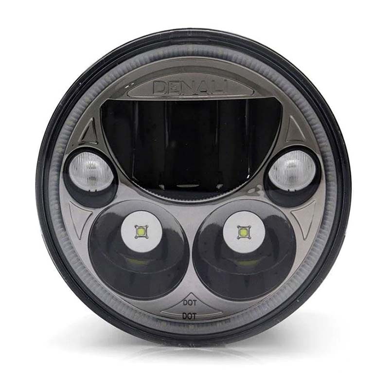 Phare moto LED M5 M7 Denali. Blackpines.fr