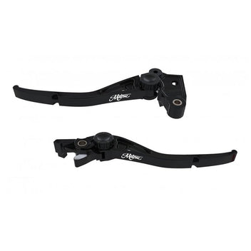 Leviers frein et embrayage PIKE Motone Customs pour Triumph. Blackpines.fr