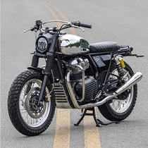 Plaque de phare avec supports relocalisation compteur pour Royal Enfield 650 Bonvent. Blackpines.fr