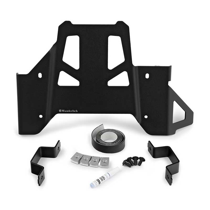 Plaque de protection de bequille centrale Wunderlich pour BMW R1300GS. Blackpines.fr