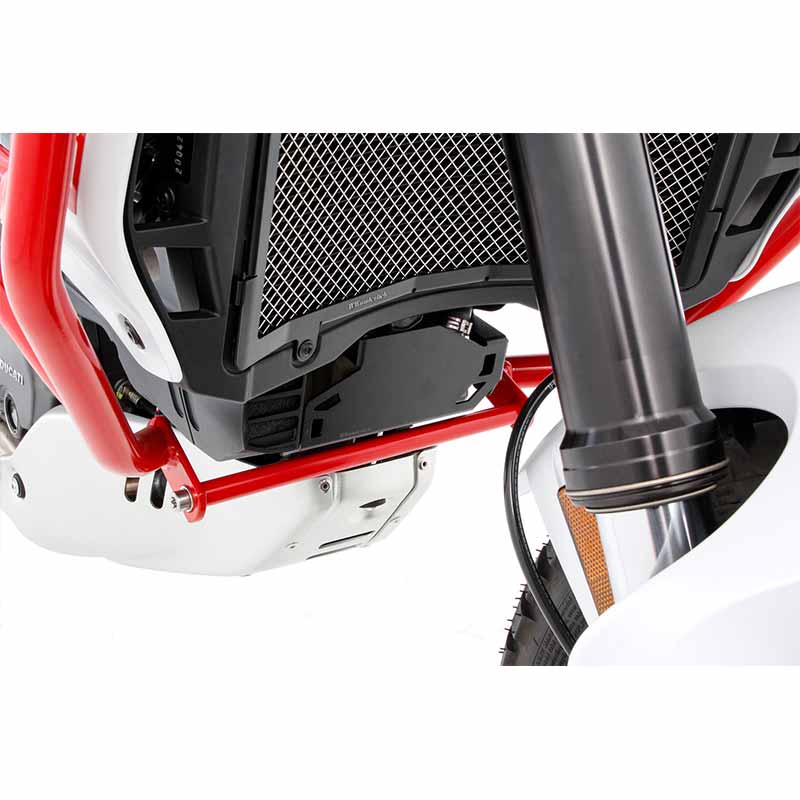 Protection pour couvercle de soupapes et cylindres des Ducati DesertX. Blackpines.fr